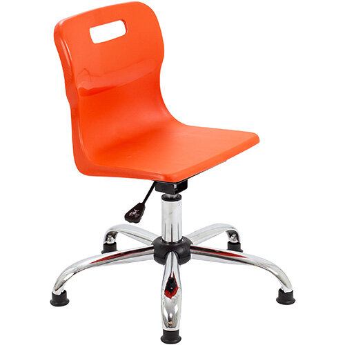 Titan Swivel Junior Classroom Chair with Glides 365-435mm Seat Height (Ages: 6-11 Years) Orange T30-OG - 5 Year Guarantee