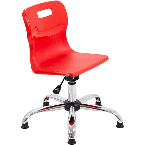 Titan Swivel Junior Classroom Chair with Glides 365-435mm Seat Height (Ages: 6-11 Years) Red T30-RG - 5 Year Guarantee