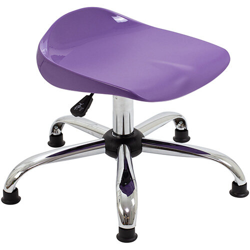 Titan Swivel Junior Classroom Stool with Glides 405-475mm Seat Height (Ages: 6-11 Years) Purple T32-PG - 5 Year Guarantee