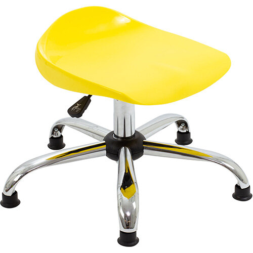 Titan Swivel Junior Classroom Stool with Glides 405-475mm Seat Height (Ages: 6-11 Years) Yellow T32-YG - 5 Year Guarantee