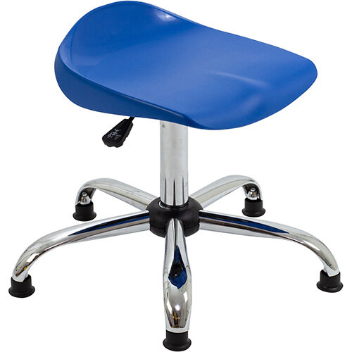 Titan Swivel Senior Classroom Stool with Glides 465-555mm Seat Height (Ages: 11+ Years) Blue T33-BG - 5 Year Guarantee