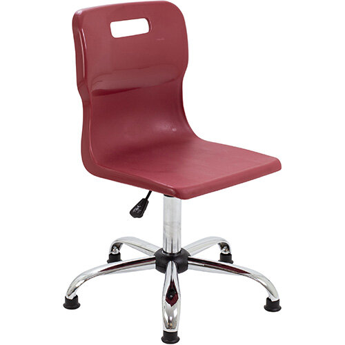 Titan Swivel Senior Classroom Chair with Glides 435-525mm Seat Height (Ages: 11+ Years) Burgundy T35-BUG - 5 Year Guarantee