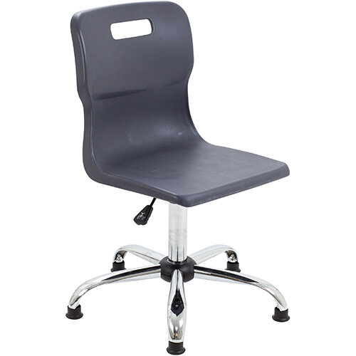 Titan Swivel Senior Classroom Chair with Glides 435-525mm Seat Height (Ages: 11+ Years) Charcoal T35-CG - 5 Year Guarantee