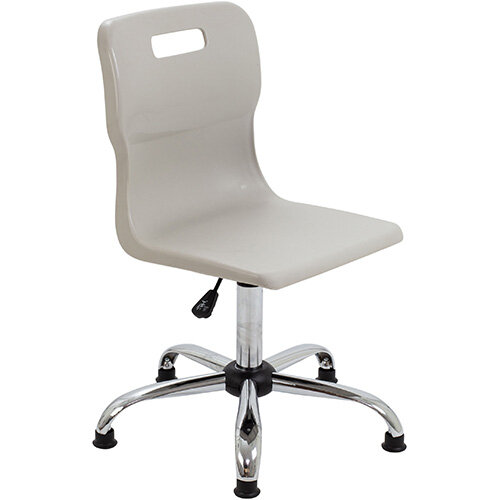 Titan Swivel Senior Classroom Chair with Glides 435-525mm Seat Height (Ages: 11+ Years) Grey T35-GRG - 5 Year Guarantee