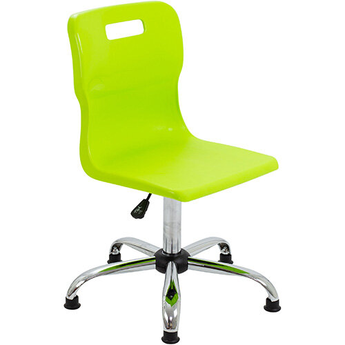 Titan Swivel Senior Classroom Chair with Glides 435-525mm Seat Height (Ages: 11+ Years) Lime T35-LG - 5 Year Guarantee