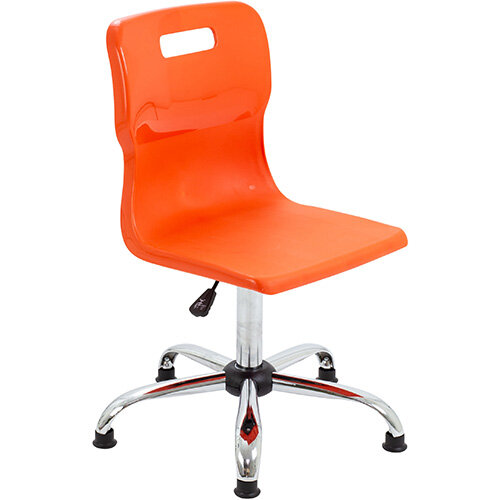 Titan Swivel Senior Classroom Chair with Glides 435-525mm Seat Height (Ages: 11+ Years) Orange T35-OG - 5 Year Guarantee Titan Swivel Senior Classroom Chair with Glides 435-525mm Seat Height (Ages: 11+ Years) Orange T35-OG - 5 Year Guarantee