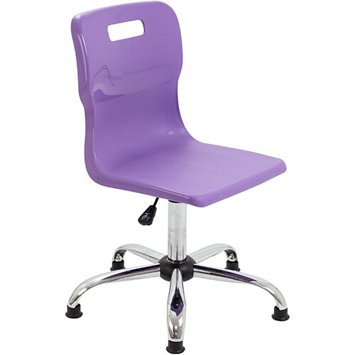 Titan Swivel Senior Classroom Chair with Glides 435-525mm Seat Height (Ages: 11+ Years) Purple T35-PG - 5 Year Guarantee