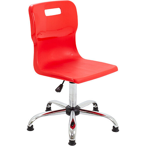 Titan Swivel Senior Classroom Chair with Glides 435-525mm Seat Height (Ages: 11+ Years) Red T35-RG - 5 Year Guarantee