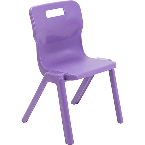 Titan One Piece Classroom Chair Size 4 380mm Seat Height (Ages: 8-11 Years) Purple T4-P - 20 Year Guarantee