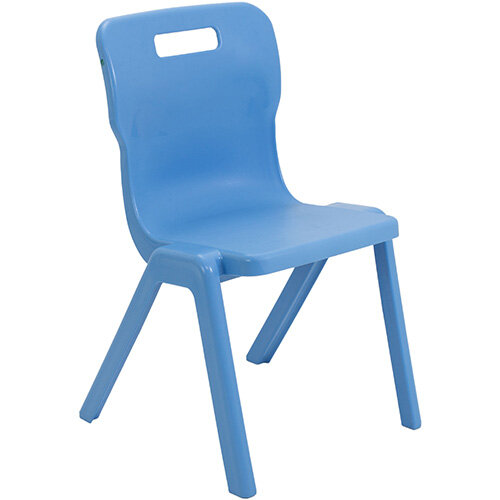 Titan One Piece Classroom Chair Size 5 430mm Seat Height (Ages: 11-14 Years) Sky Blue T5-CB - 20 Year Guarantee