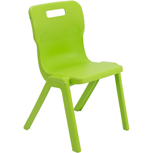 Titan One Piece Classroom Chair Size 5 430mm Seat Height (Ages: 11-14 Years) Lime T5-L - 20 Year Guarantee