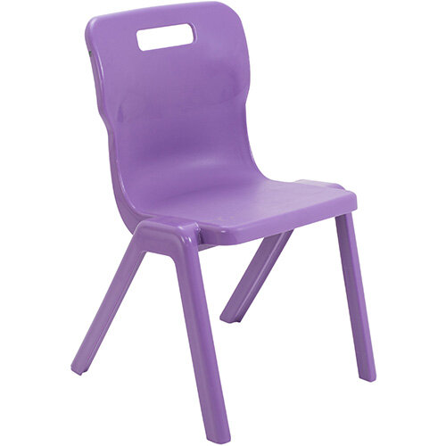 Titan One Piece Classroom Chair Size 5 430mm Seat Height (Ages: 11-14 Years) Purple T5-P - 20 Year Guarantee Titan One Piece Classroom Chair Size 5 430mm Seat Height (Ages: 11-14 Years) Purple T5-P - 20 Year Guarantee