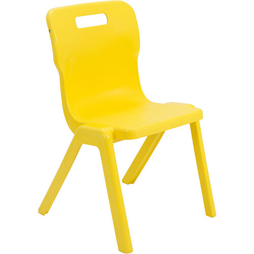 Titan One Piece Classroom Chair Size 5 430mm Seat Height (Ages: 11-14 Years) Yellow T5-Y - 20 Year Guarantee