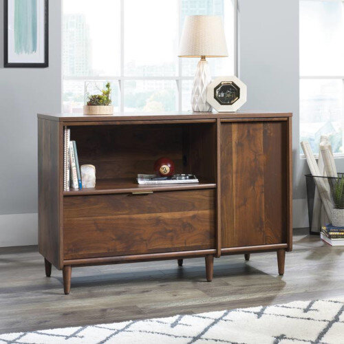 Clifton Place Credenza Cupboard W1119xD470xH770mm Grand Walnut Finish Clifton Place Credenza Cupboard W1119xD470xH770mm Grand Walnut Finish