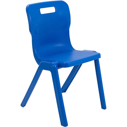 Titan One Piece Classroom Chair Size 6 460mm Seat Height (Ages: 14+ Years) Blue T6-B - 20 Year Guarantee