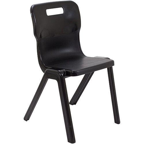 Titan One Piece Classroom Chair Size 6 460mm Seat Height (Ages: 14+ Years) Black T6-BK - 20 Year Guarantee