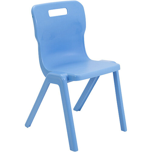 Titan One Piece Classroom Chair Size 6 460mm Seat Height (Ages: 14+ Years) Sky Blue T6-CB - 20 Year Guarantee