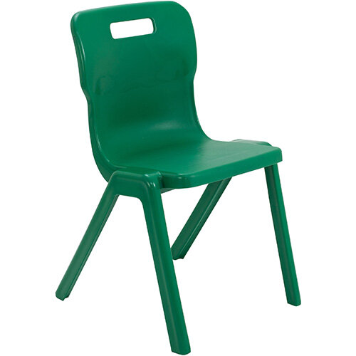 Titan One Piece Classroom Chair Size 6 460mm Seat Height (Ages: 14+ Years) Green T6-GN - 20 Year Guarantee