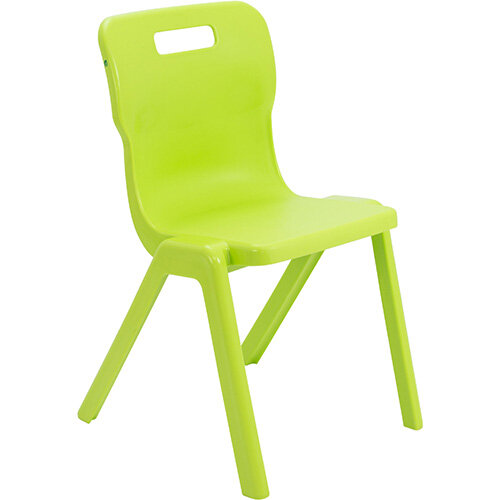 Titan One Piece Classroom Chair Size 6 460mm Seat Height (Ages: 14+ Years) Lime T6-L - 20 Year Guarantee