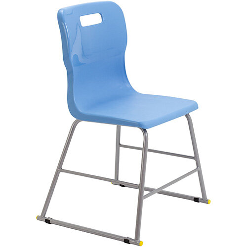 Titan High Classroom Stool with Backrest Size 3 445mm Seat Height (Ages: 6-8 Years) Polly Lipped Seat with Skid Base Sky Blue T60-CB - 5 Year Guarantee Titan High Classroom Stool with Backrest Size 3 445mm Seat Height (Ages: 6-8 Years) Polly Lipped Seat with Skid Base Sky Blue T60-CB - 5 Year Guarantee