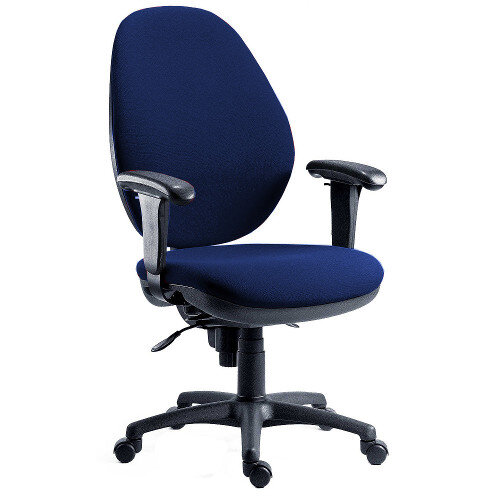 Syncrotek Super Large Ergonomic Task Operator Office Chair In Blue Fabric