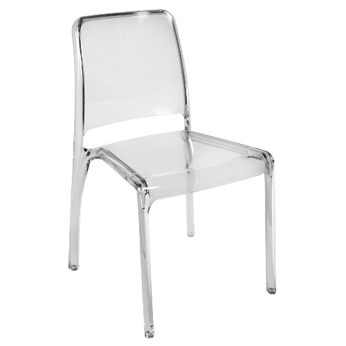 Clarity Translucent Polycarbonate Chair In Transparent Pack of 4 Clarity Translucent Polycarbonate Chair In Transparent Pack of 4