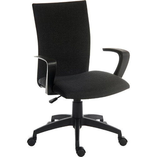 Work Fabric Modern Design High Back Home Office Chair In Black Work Fabric Modern Design High Back Home Office Chair In Black