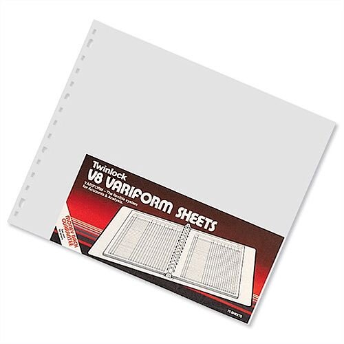 Twinlock V8 Variform 32 Column Cash Sheets Ref 75986 Pack 75 T75986 Twinlock V8 Variform 32 Column Cash Sheets Ref 75986 Pack 75 T75986