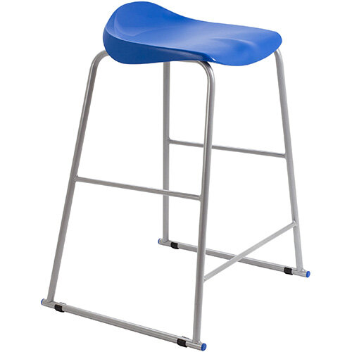 Titan High Backless Classroom Stool Size 6 685mm Seat Height (Ages: 14+ Years) Polly Lipped Seat with Skid Base Blue T93-B - 5 Year Guarantee Titan High Backless Classroom Stool Size 6 685mm Seat Height (Ages: 14+ Years) Polly Lipped Seat with Skid Base Blue T93-B - 5 Year Guarantee