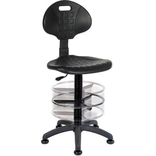Labour Polyurethane Draughtsman Chair With Deluxe Adjustable Draughting Kit In Black Labour Polyurethane Draughtsman Chair With Deluxe Adjustable Draughting Kit In Black
