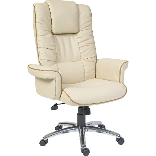 Windsor Bonded Leather Executive Office Armchair In Cream Windsor Bonded Leather Executive Office Armchair In Cream