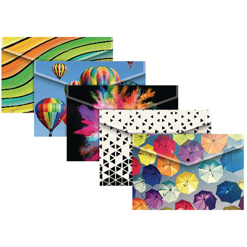A4 Plus Fashion Press Stud Wallets In Assorted Colours Pack of 25 301647 A4 Plus Fashion Press Stud Wallets In Assorted Colours Pack of 25 301647