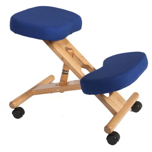 Posture Kneeling Chair With Wood Frame And Polyacrylic Fabric In Blue Posture Kneeling Chair With Wood Frame And Polyacrylic Fabric In Blue