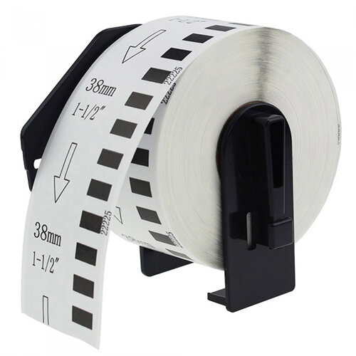 Compatible Brother DK22225 Black on White Labels 38mm x 30.48m Pack of 5 Compatible Brother DK22225 Black on White Labels 38mm x 30.48m Pack of 5