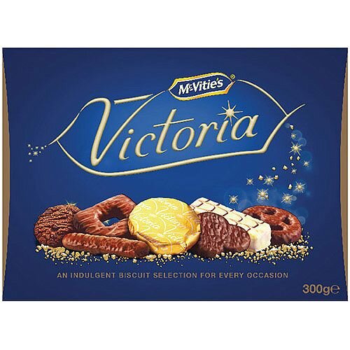 McVities Victoria Assortment Of Chocolate Biscuits Selection Box Carton 300g (Pack 1) 28780 McVities Victoria Assortment Of Chocolate Biscuits Selection Box Carton 300g (Pack 1) 28780
