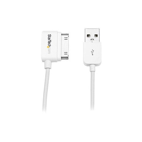 StarTech 0.5m 20in Short Right Angle Apple 30-pin Dock Connector to USB Cable for iPhone / iPod / iPad with Stepped Connector USB2ADC50CMR StarTech 0.5m 20in Short Right Angle Apple 30-pin Dock Connector to USB Cable for iPhone / iPod / iPad with Stepped Connector USB2ADC50CMR