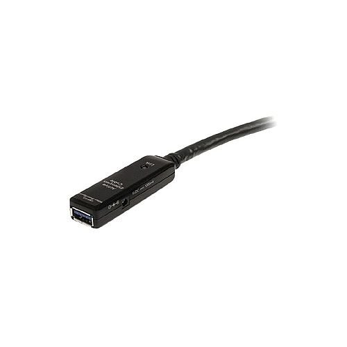 StarTech 5m USB 3.0 Active Extension Cable M/F 1 x Type A Male USB 1 x Type A Female USB Nickel-plated Connectors Black StarTech 5m USB 3.0 Active Extension Cable M/F 1 x Type A Male USB 1 x Type A Female USB Nickel-plated Connectors Black