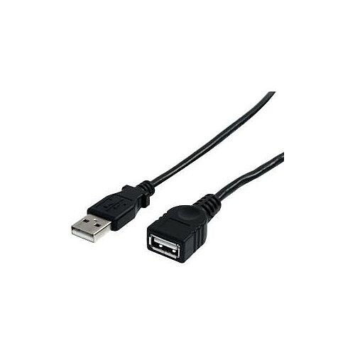 StarTech 3 ft Black USB 2.0 Extension Cable A to A M/F Type A Male USB Type A Female USB 3ft Black