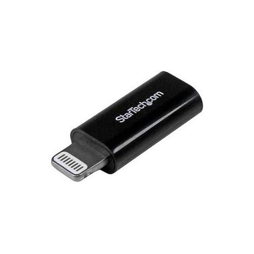 StarTech Black Apple 8-pin Lightning Connector to Micro USB Adapter for iPhone / iPod / iPad USBUBLTADPB