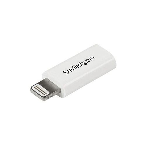 StarTech White Apple 8-pin Lightning Connector to Micro USB Adapter for iPhone / iPod / iPad USBUBLTADPW