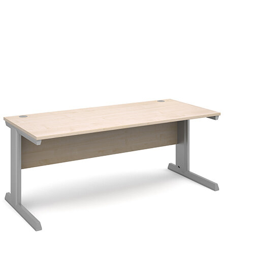 Vivo straight desk 1800mm x 800mm - silver frame, maple top Vivo straight desk 1800mm x 800mm - silver frame, maple top