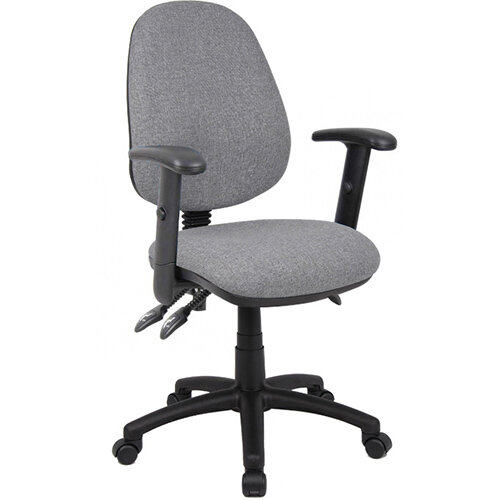 Vantage 200 3 lever asynchro operators chair with adjustable arms - grey