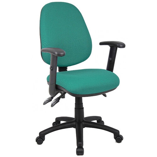 Vantage 200 3 lever asynchro operators chair with adjustable arms - green