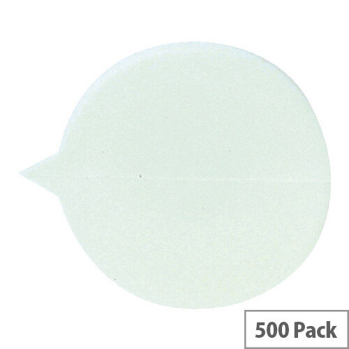 Go Secure Plain Round Seals White (Pack of 500) 