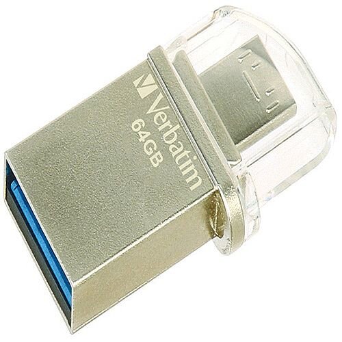 Verbatim Store 'n' Go OTG Micro Metal USB 3.0 Drive 64GB 49827 Verbatim Store 'n' Go OTG Micro Metal USB 3.0 Drive 64GB 49827