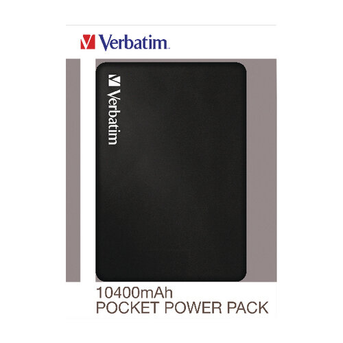Verbatim Pocket Power Pack 10400mAh with LED Indicator 49946 Verbatim Pocket Power Pack 10400mAh with LED Indicator 49946