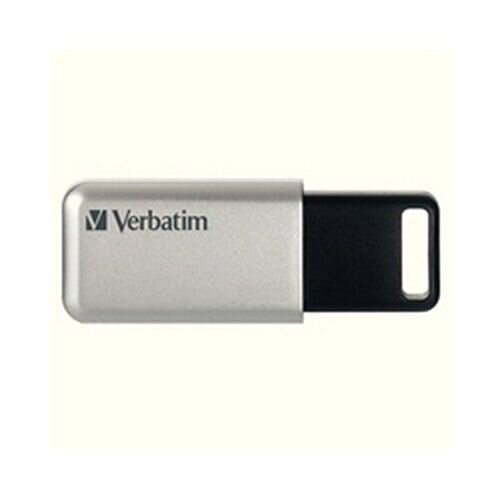 Verbatim Silver/Black Secure Pro USB 3.0 Flash Drive 32GB 98665 Verbatim Silver/Black Secure Pro USB 3.0 Flash Drive 32GB 98665
