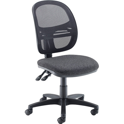 Vantage Mesh medium back operators chair with no arms - charcoal