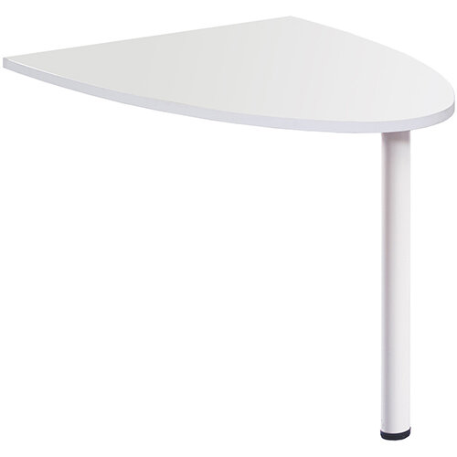 Welcome Reception Desk D-end Extension 1000mm x 888mm - White Welcome Reception Desk D-end Extension 1000mm x 888mm - White