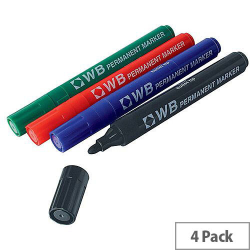 Uno Strategy SL Assorted Colours Dry Wipe Markers Pack 4